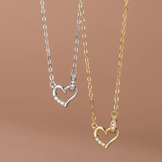 Elegant Dainty Circle Heart Necklace for Timeless Charm
