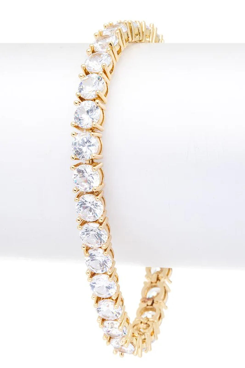 Stunning Cubic Zirconia Round Tennis Bracelet for Ultimate Elegance