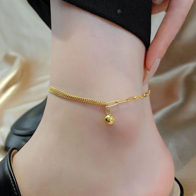Dainty Double Layer Chain Anklets - Perfect Beach Jewelry!