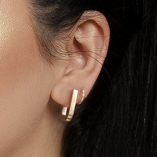 Dainty Gold Plated Mini 925 Sterling Silver Earrings