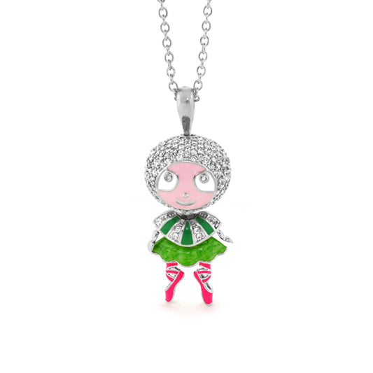 Lga Bubble Ballerina Necklace for Kids - Enchanting Dance-Inspired Jewelry
