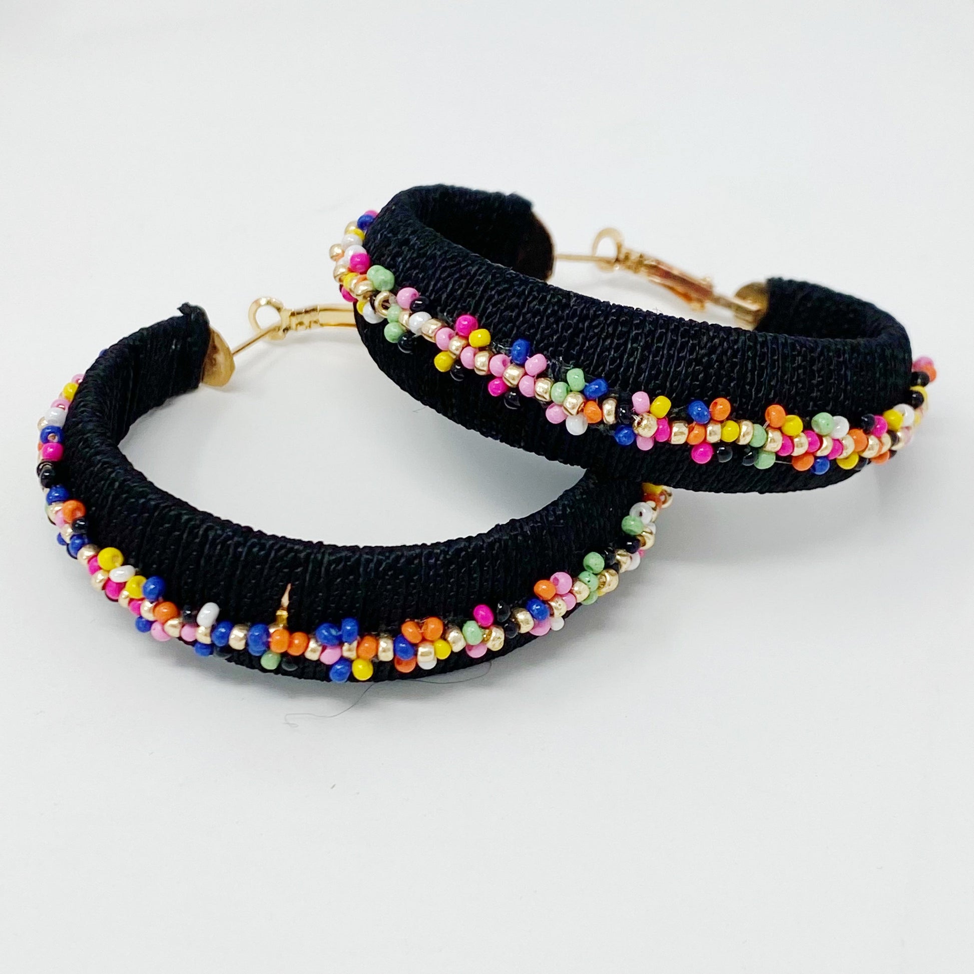 Beaded Hoop Earrings