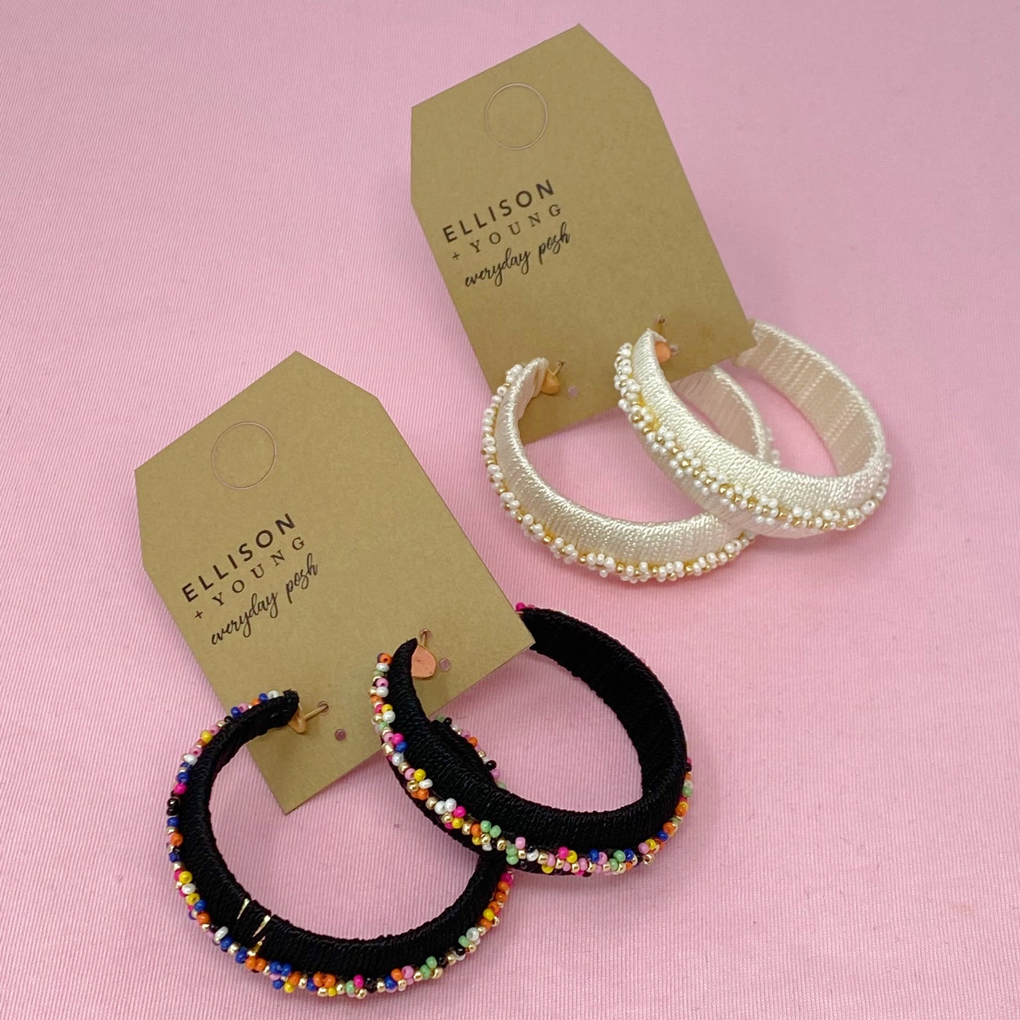 Beaded Hoop Earrings