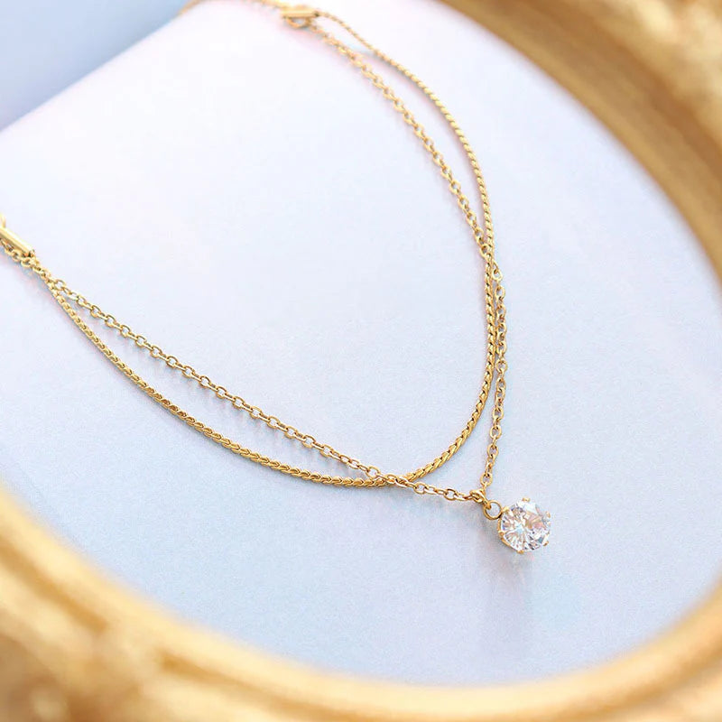 Elegant 18K Gold Plated S-Chain Bracelet adorned with Sparkling Cubic Zirconia