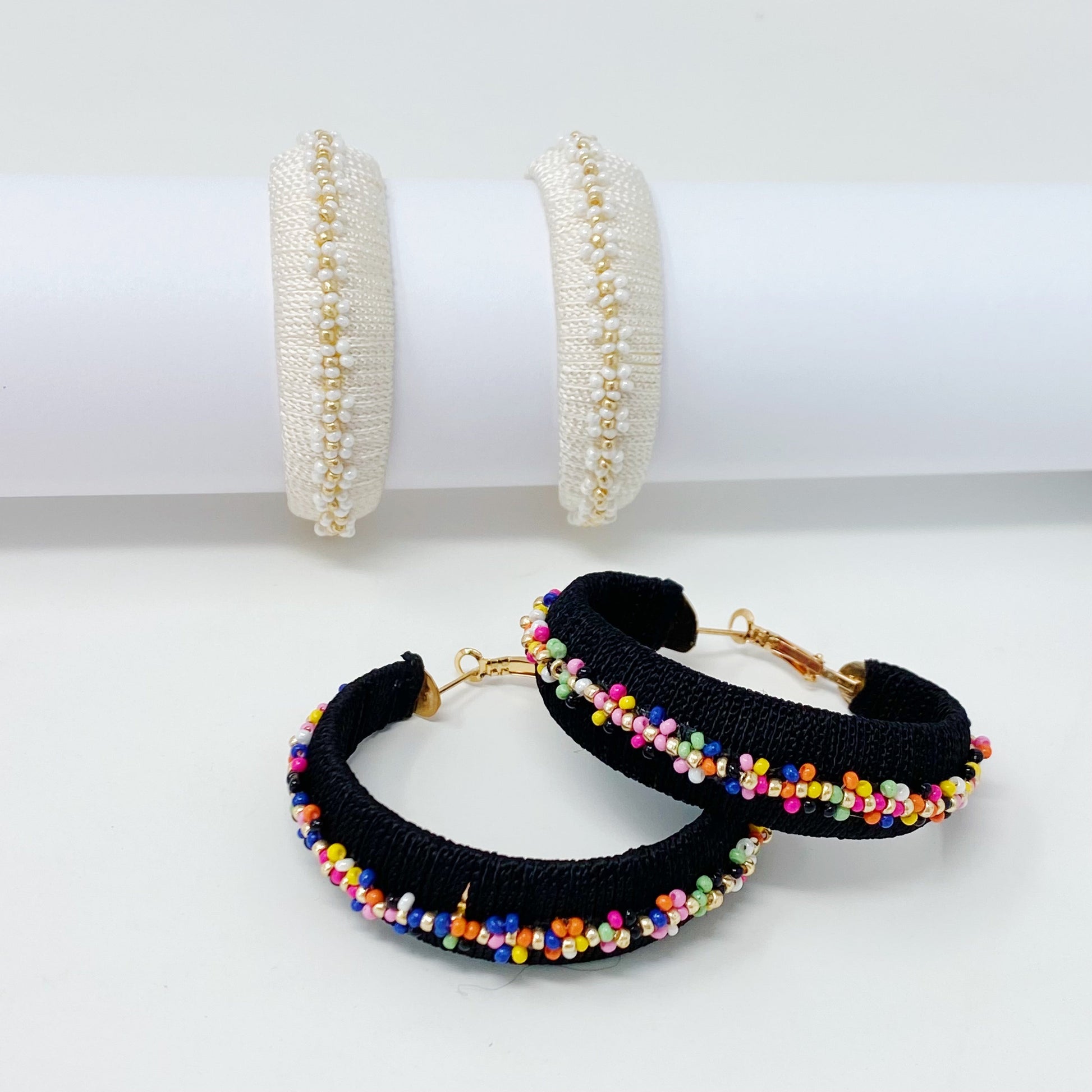 Beaded Hoop Earrings