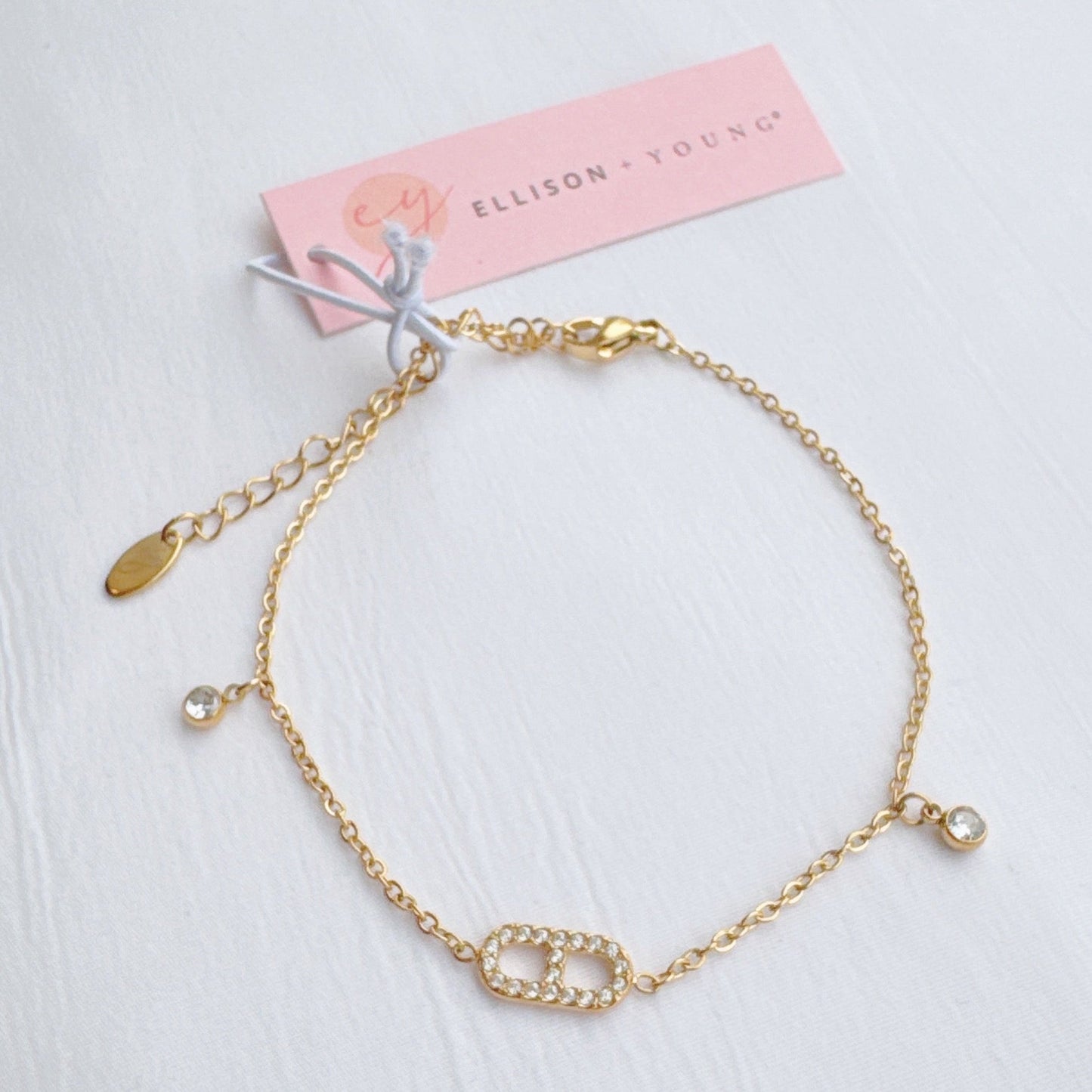 Dazzling Jewel Drop Dainty Anklet