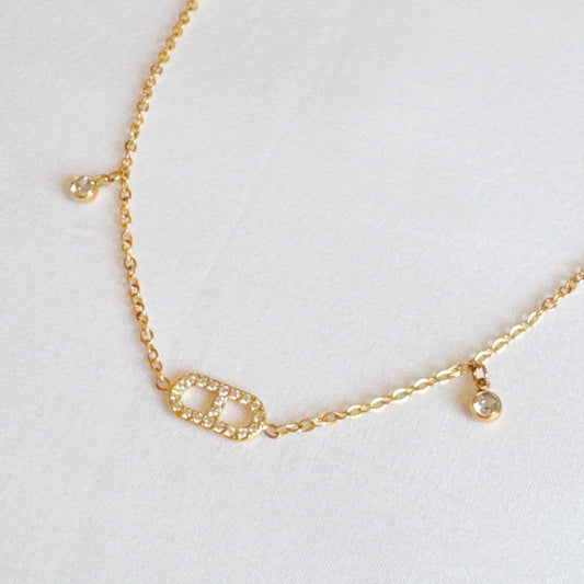 Dazzling Jewel Drop Dainty Anklet