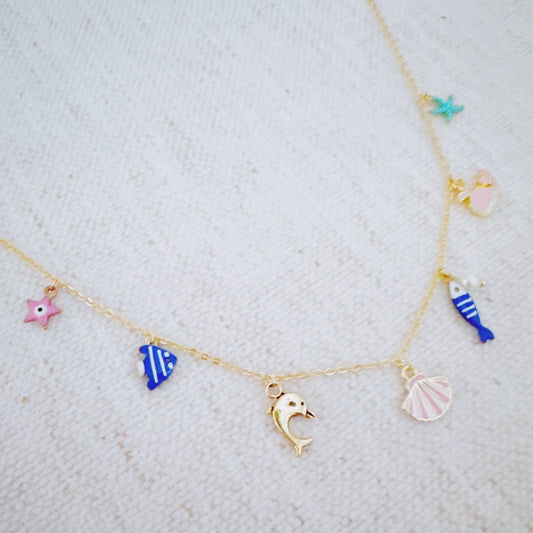 Ocean Friends Charm Necklace - Embrace the Sea Life Spirit