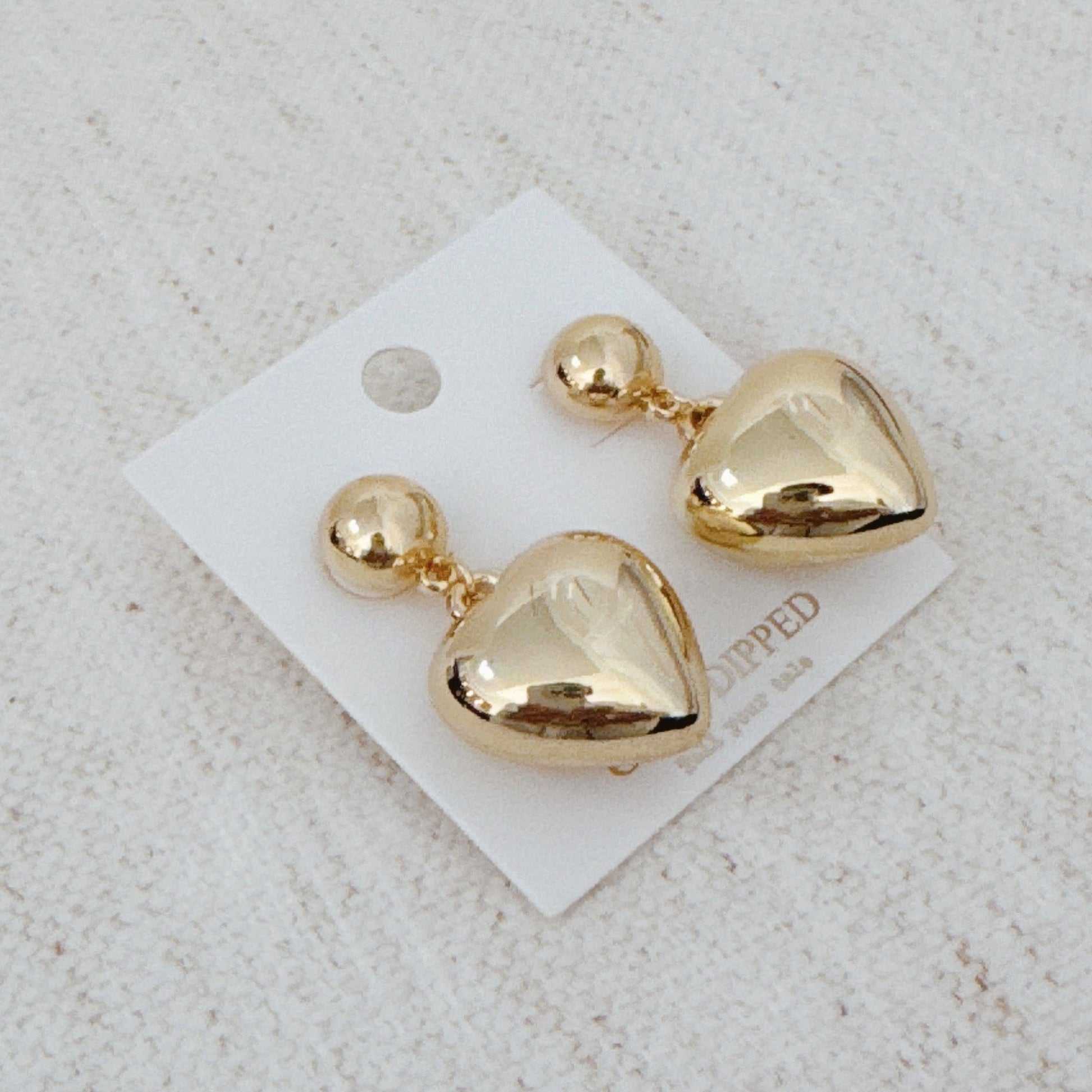 Chic Puff Dangle Heart Earrings - Elevate Your Style!