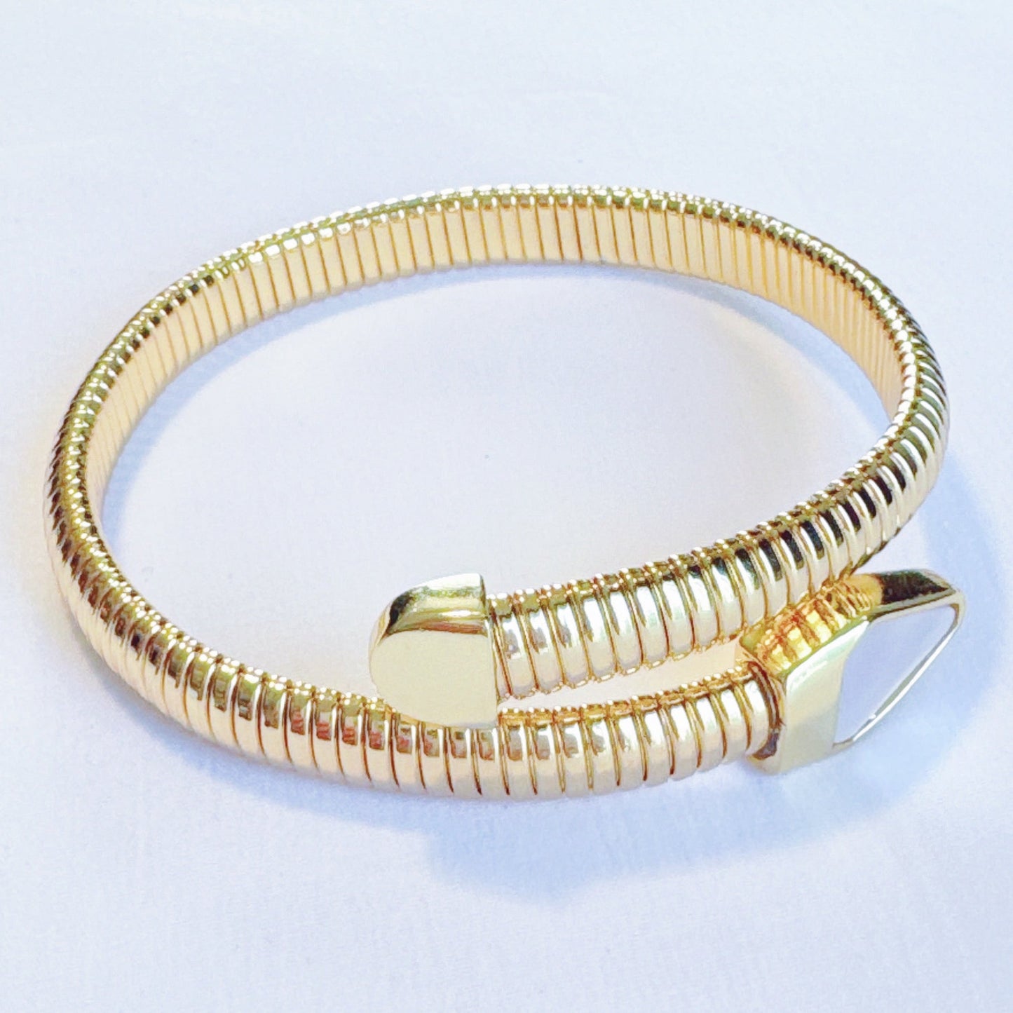 Viper Golden Coil Bangle Bracelet