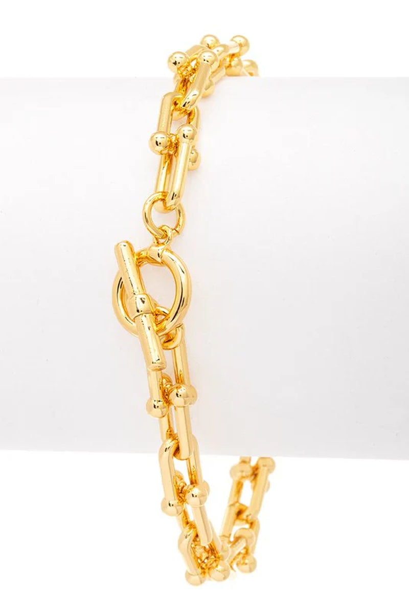 Stunning Micro CZ Pave Heart Charm Paperclip Bracelet for Effortless Elegance