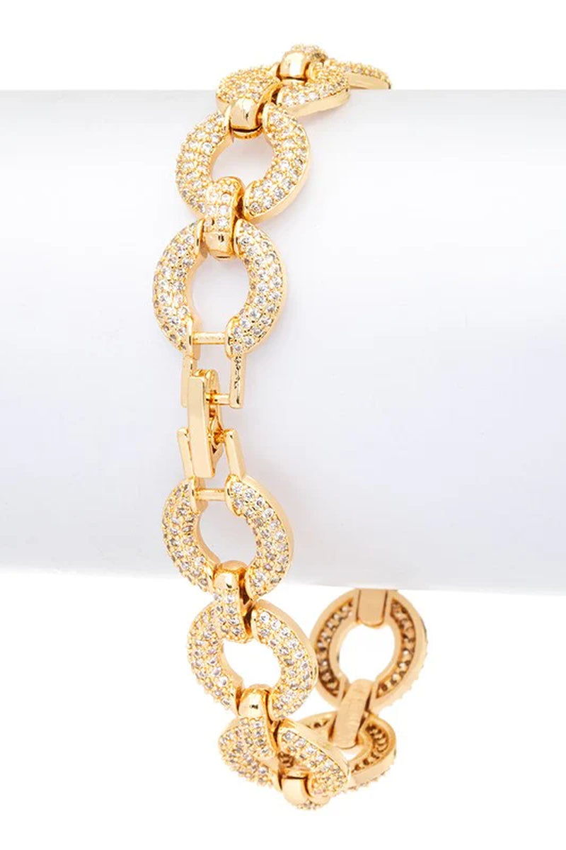 Stunning CZ Chain Link Bracelet - Elevate Your Style!