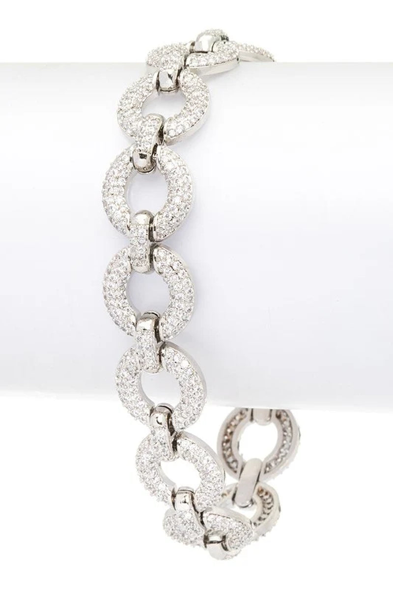 Stunning CZ Chain Link Bracelet - Elevate Your Style!
