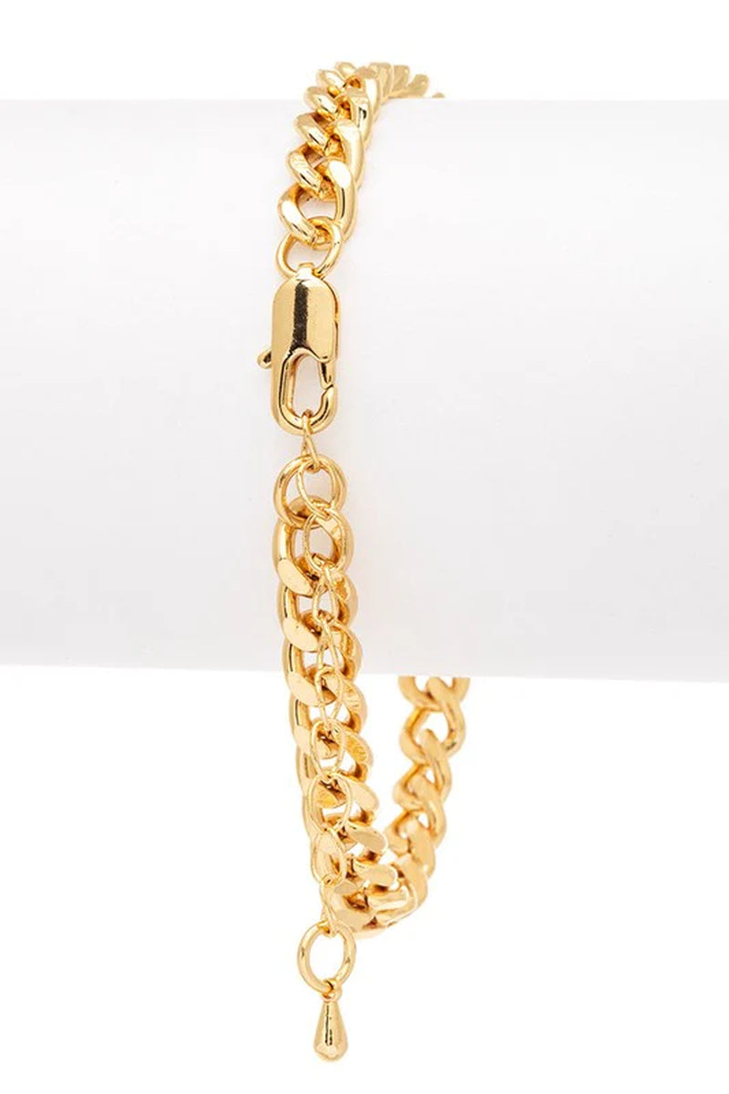 Stunning CZ Medallion Charm Stainless Steel Bracelet - Elevate Your Style!